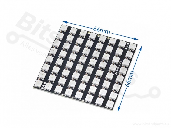LED Board 8x8 WS2812B 5050 RGB LED with drivers (64bits)